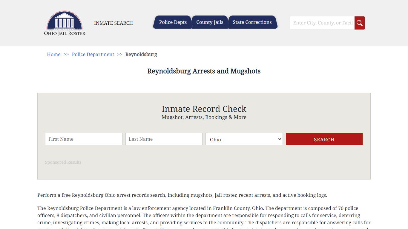 Reynoldsburg Arrests and Mugshots | Jail Roster Search