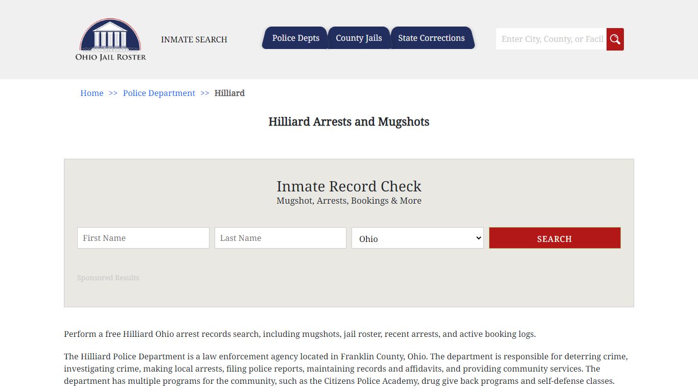 Hilliard Arrests and Mugshots | Jail Roster Search